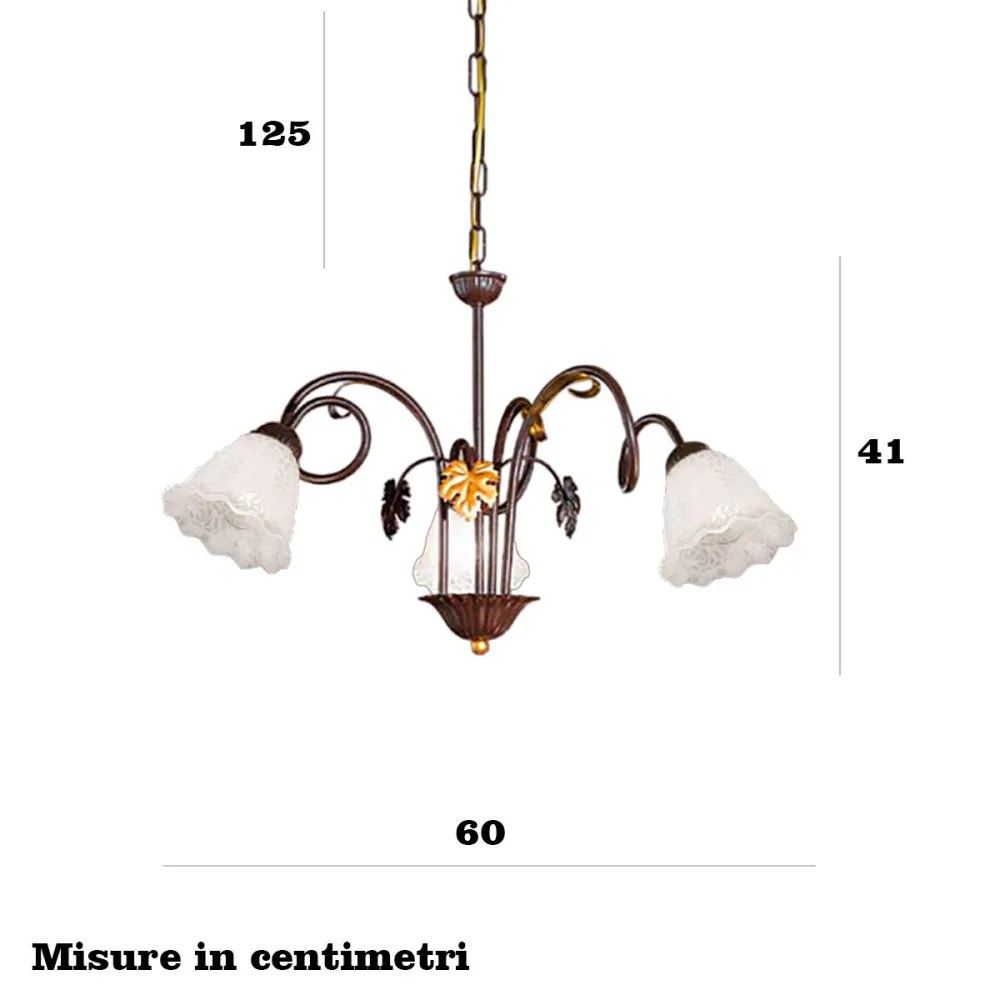 Lampadario classico Due P AIDA S3