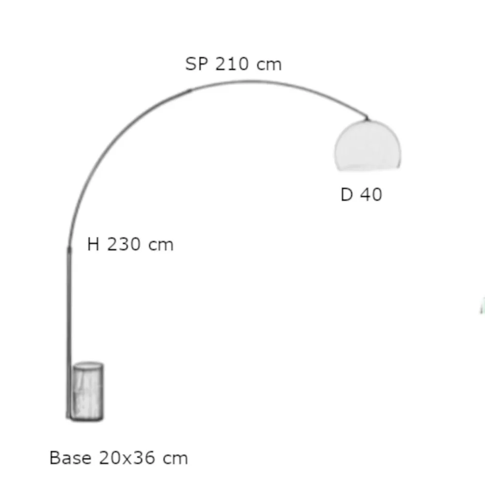 Piantana arco Illuminando CURVE G NR OS E27 LED