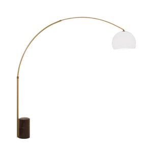Lampadaire Illuminando CURVE G NR OS E27 LED en métal, marbre et acrylique