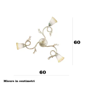 Plafonnier classique Due P Illuminazione ELENA PL3