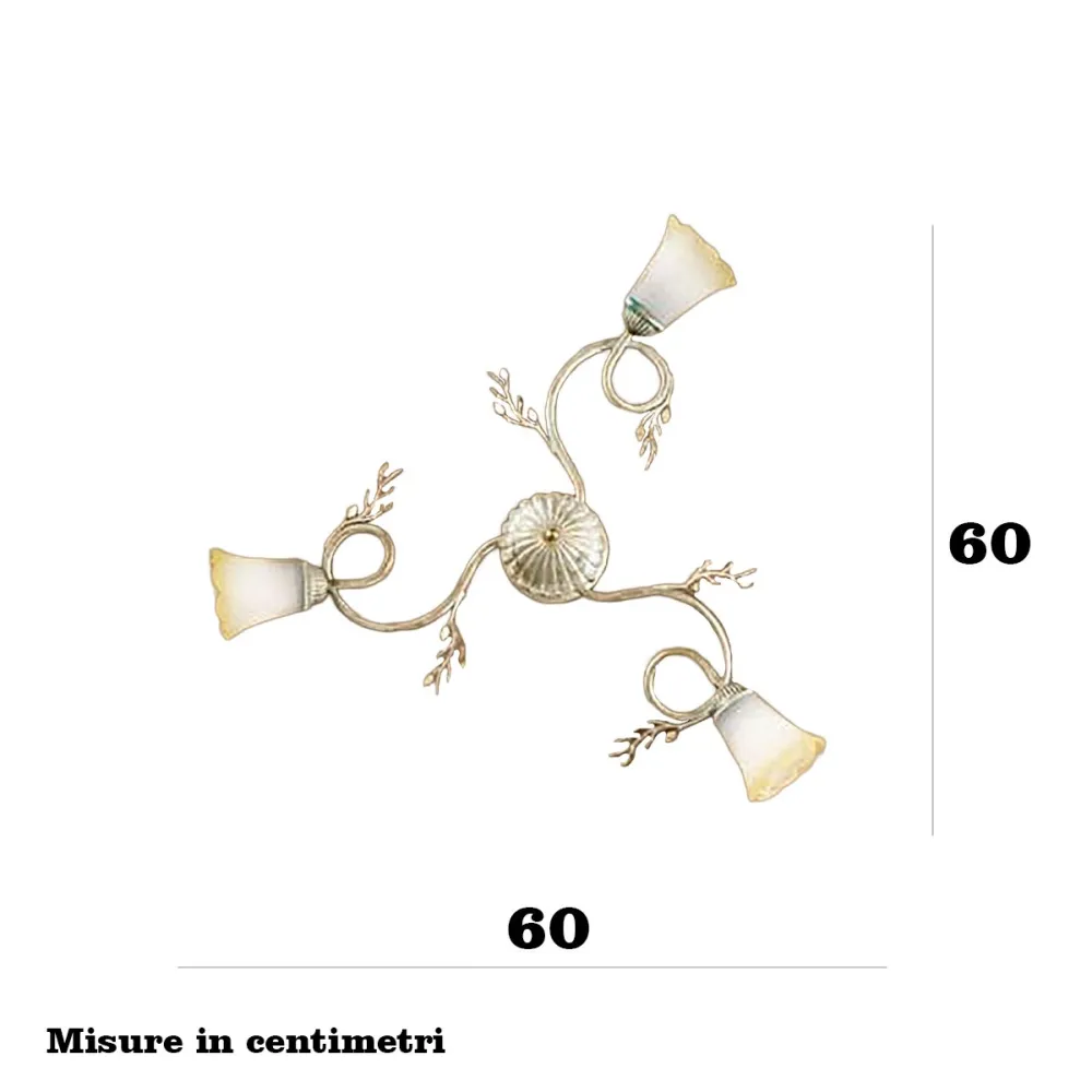 Plafonnier classique Due P Illuminazione ELENA PL3