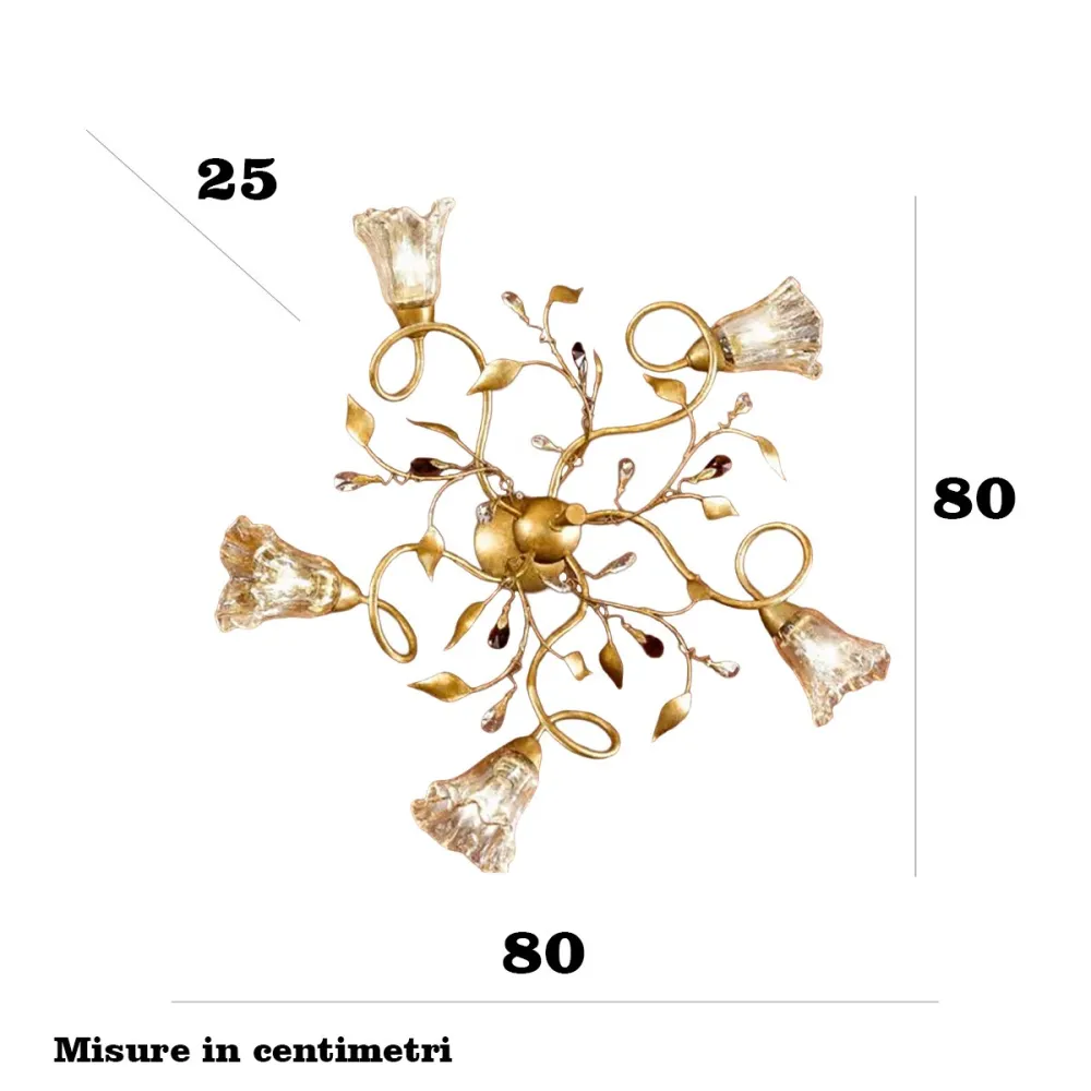 Lámpara de techo clásica Due P Illuminazione EMMA PL5