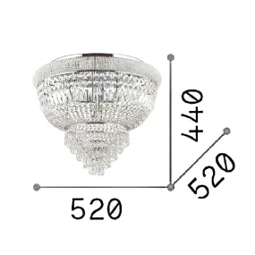 Ideal Lux DUBAI 207186 Kristall-Deckenleuchte