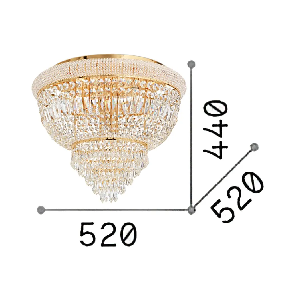 Lámpara de techo de cristal Ideal Lux DUBAI 201016