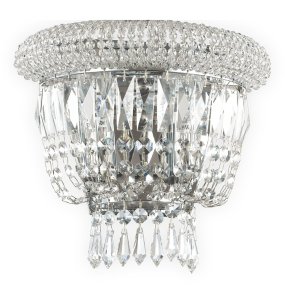 Applique cristallo Ideal Lux DUBAI 207155 E14 LED metallo cromo lucido