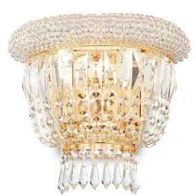Aplique de pared LED de cristal Ideal Lux DUBAI 201023 E14, metal latón