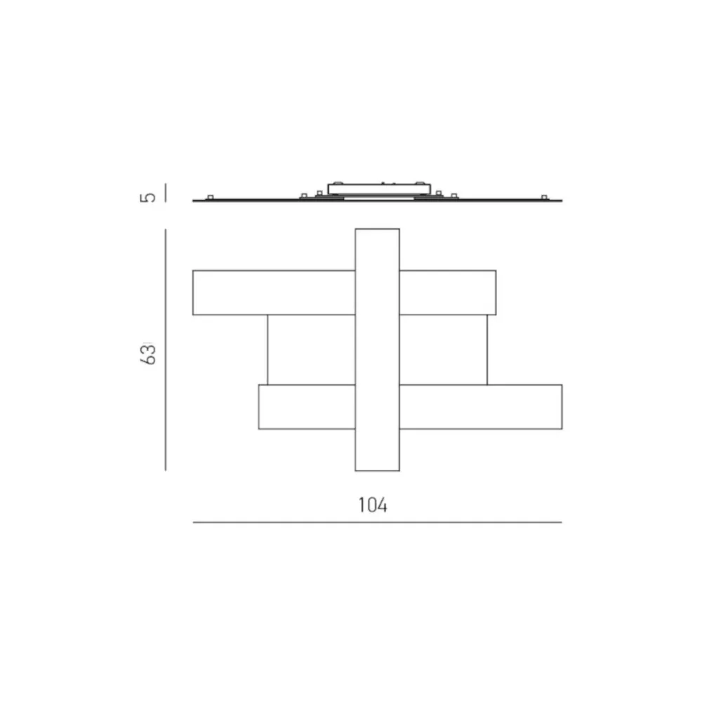 Lámpara de techo moderna Gea Luce DOHA PG N LED 50W 220V
