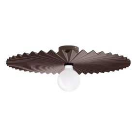 Plafoniera Linea Light DOGE S CA024ABBEZZ E27 LED metallo dark brown