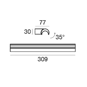 Linea Light LED-Wandleuchte HALFPIPE 9802
