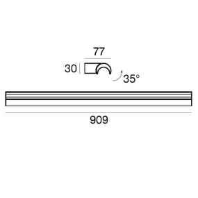 Linea Light LED-Wandleuchte HALFPIPE 9808