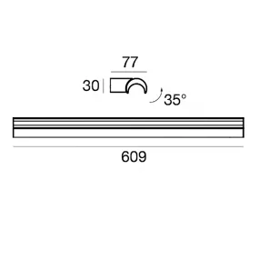 Linea Light LED-Wandleuchte HALFPIPE 9805