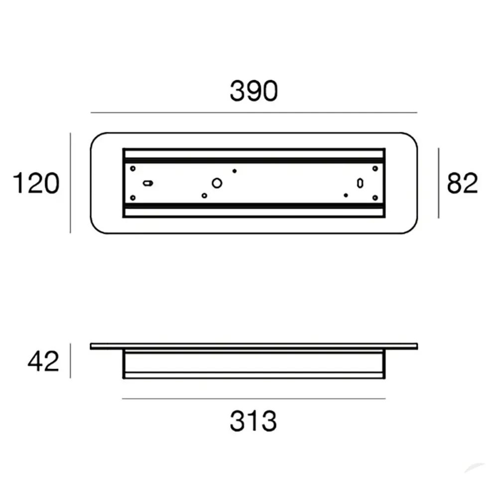 Aplique de pared LED Linea Light GEMINI 9672