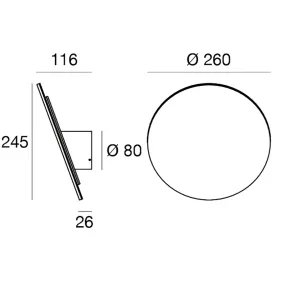 Applique murale LED ronde...
