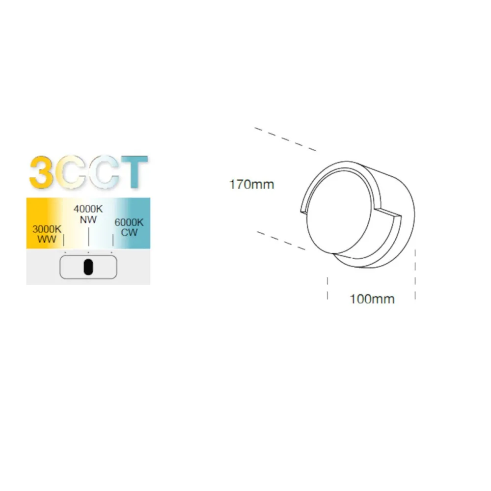 Applique moderno Lampadari Bartalini PILC LED CCT IP65