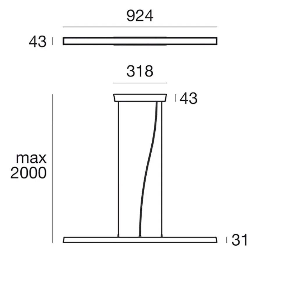 Lustre d'extérieur Linea Light LIRA 9330
