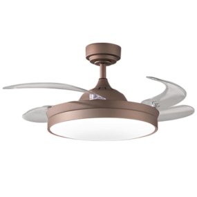 Ventilador de techo Perenz OPEN+ 7165 MM CT LED con aspas retráctiles de metal y acrílico