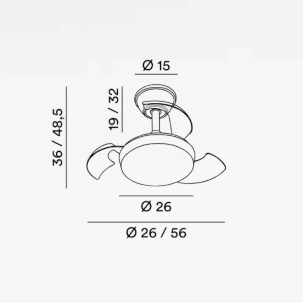 Perenz OPEN MINI+ 7169 CT LED ventilador desaparecido
