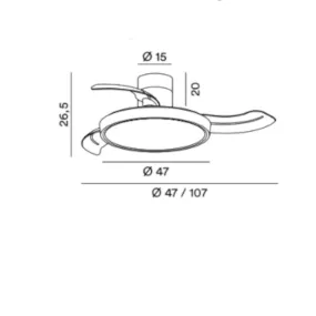 Ventilatore Perenz ZORA 7195 B CT LED