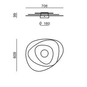 Plafonnier LED Linea Light JOINT CA095DWHWDI