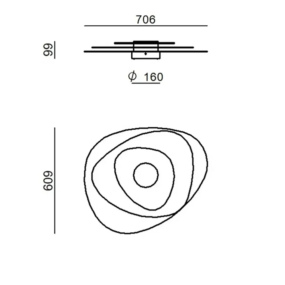 Plafonnier LED Linea Light JOINT CA095DWHWDI