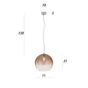 Lustre en verre soufflé Perenz PLANET 8524 E