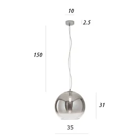 Lámpara de araña de cristal soplado Perenz PLANET 8524 FU 35