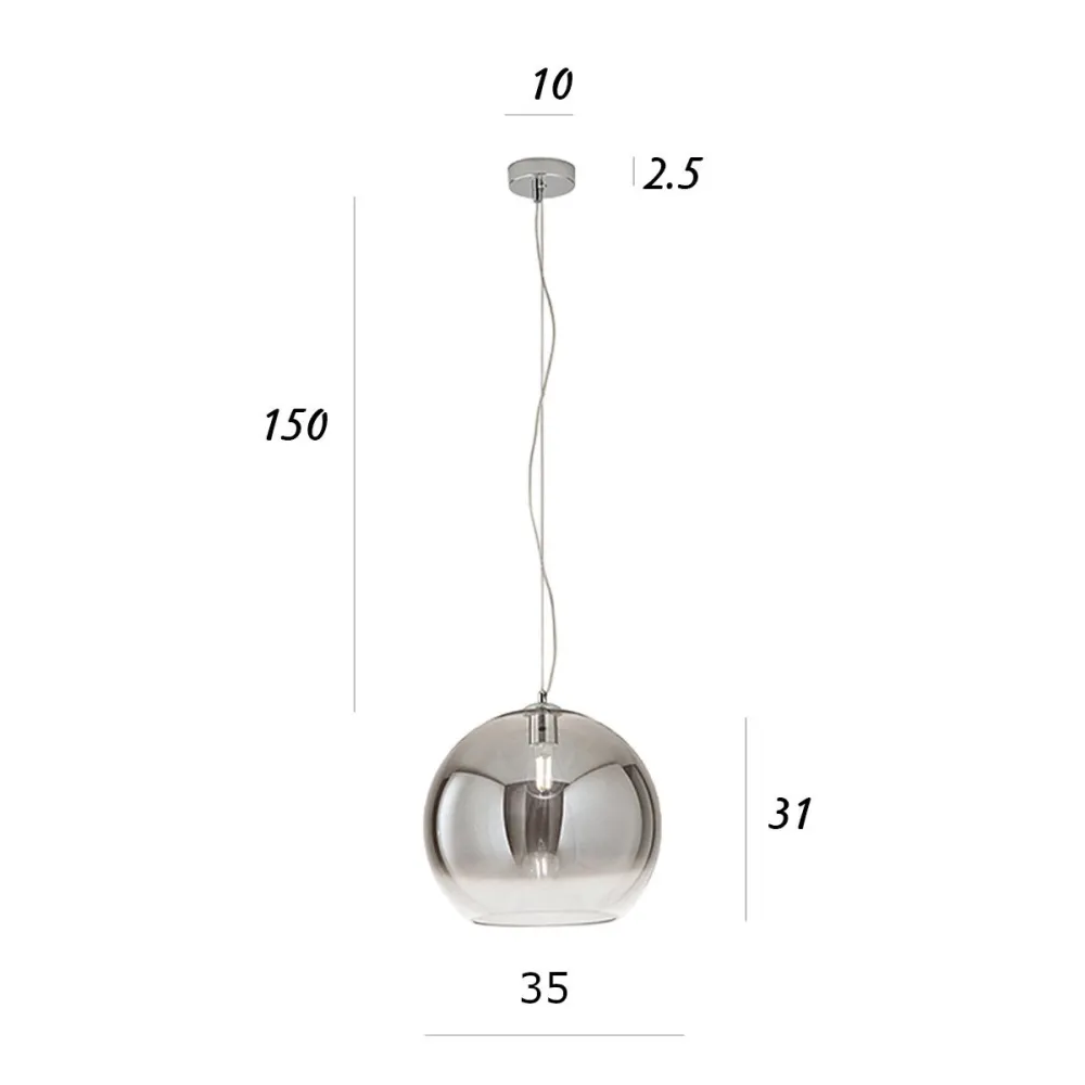 Lámpara de araña de cristal soplado Perenz PLANET 8524 FU 35