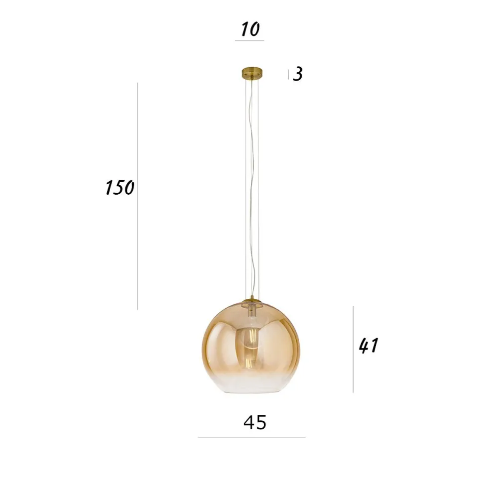 Lampadario vetro soffiato Perenz PLANET 8526 AM