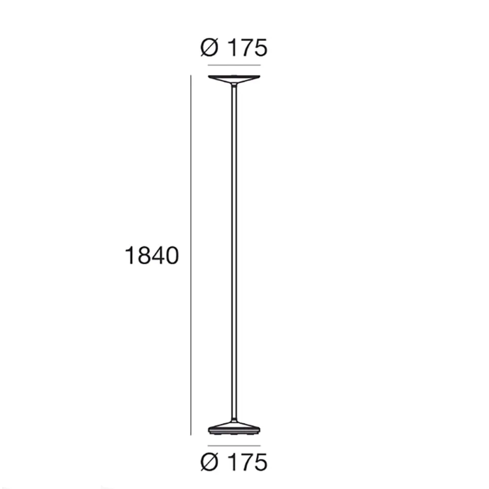 Lámpara de pie LED Linea Light POE 8345