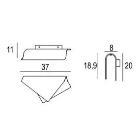 Aplique de pared LED Promoingross FOLIUM A37 MG