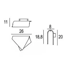 Promoingross LED-Wandleuchte FOLIUM A26 VS