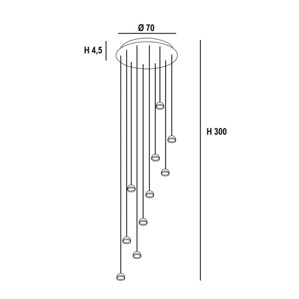 Promoingross JINGLE S10B moderner Kronleuchter