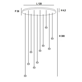 Lustre moderne Promoingross JINGLE S10C NE
