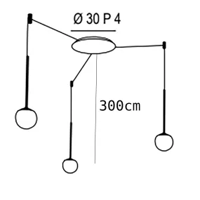 Lustre moderne Promoingross LOLLYPOP S3A WH