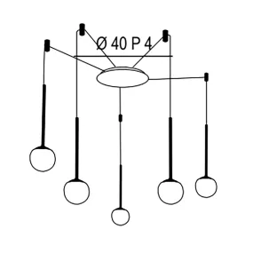 Moderner Kronleuchter Promoingross LOLLYPOP S5A NE