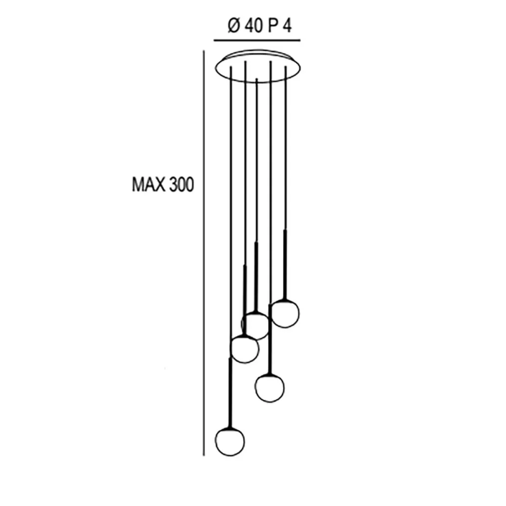 Lustre moderne Promoingross LOLLYPOP S5B BN
