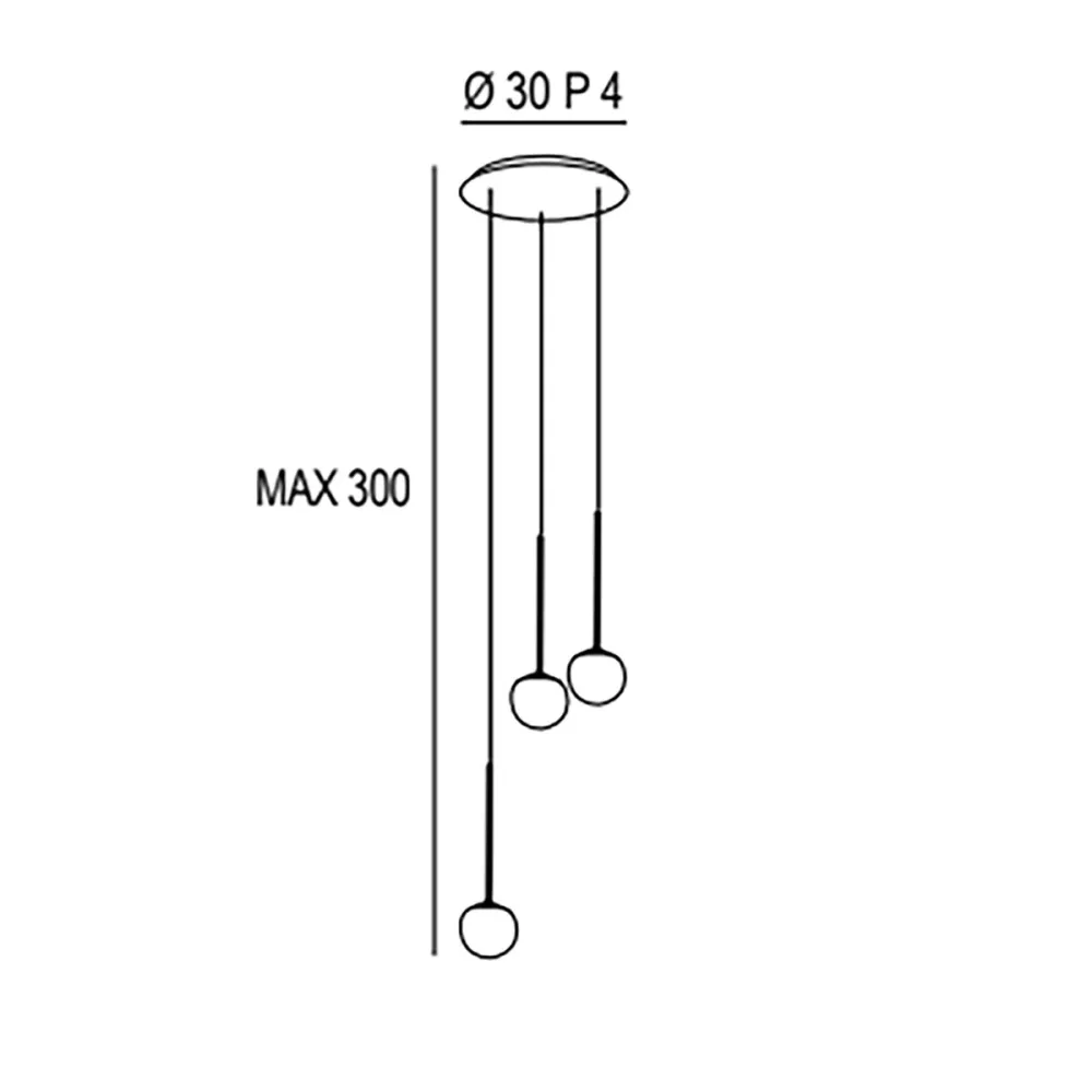 Lampadario moderno Promoingross LOLLYPOP S3B BN