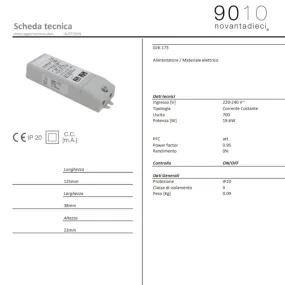 Alimentatore Belfiore 9010 026.173 max. 19.6W