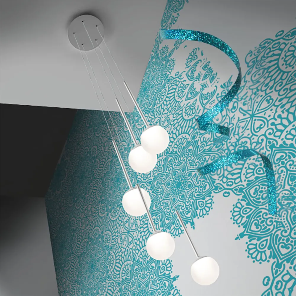 Lampadario moderno Promoingross LOLLYPOP S5B WH