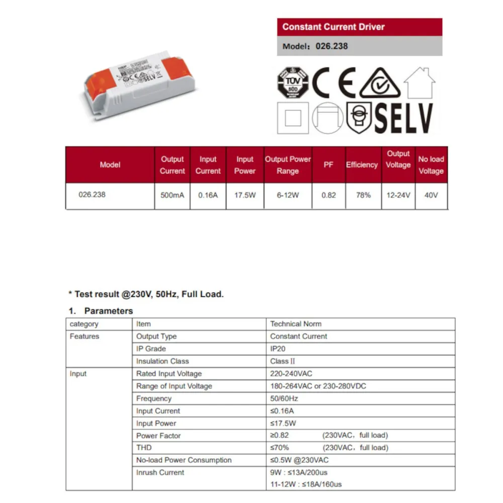 Treiber Belfiore 9010 026.238 9W