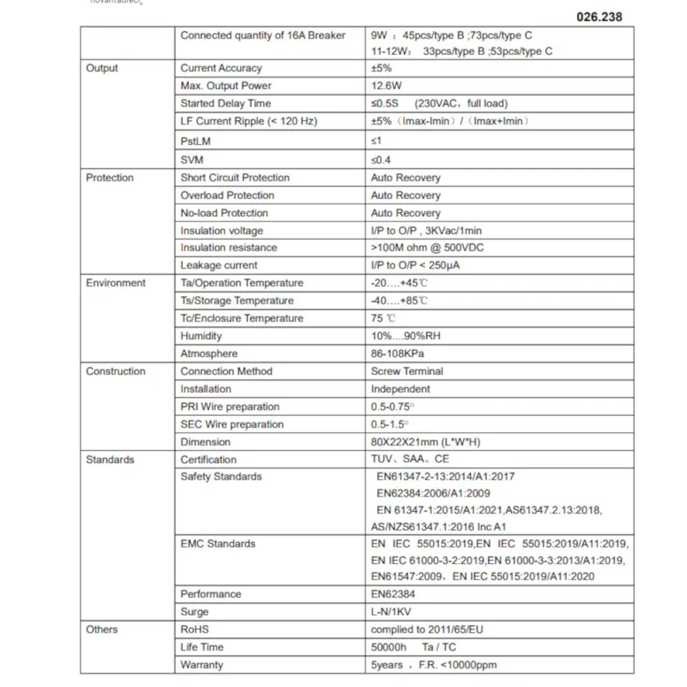 Treiber Belfiore 9010 026.238 9W