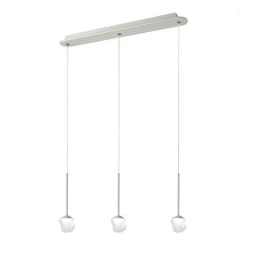 Lustre moderne Promoingross LOLLYPOP S3TR WH LED en métal blanc et méthacrylate blanc