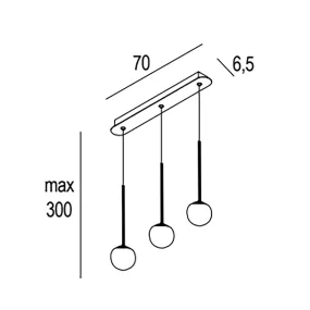 Lampadario moderno Promoingross LOLLYPOP S3TR BN