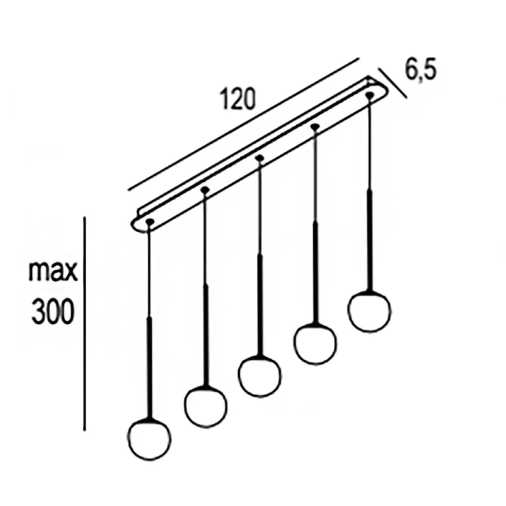 Lustre moderne Promoingross LOLLYPOP S5TR BN