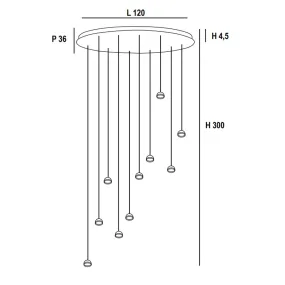 Lampadario moderno Promoingross LOLLYPOP S10C BN