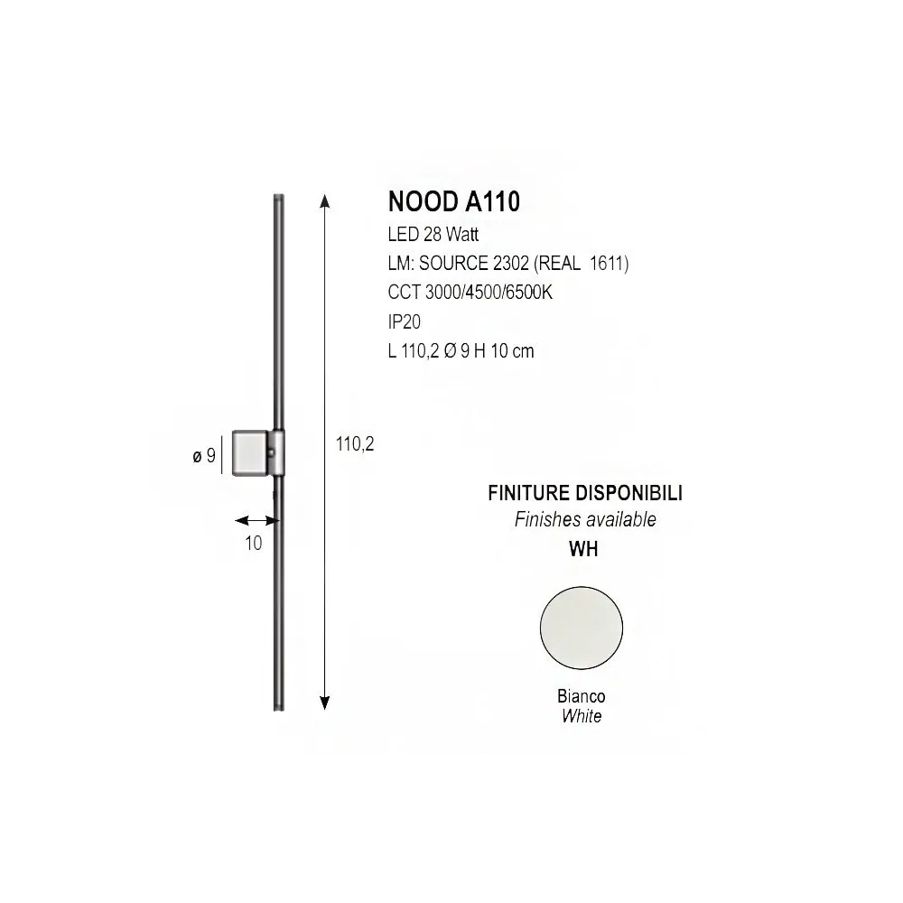 Promoingross LED-Wandleuchte NOOD A110 WH