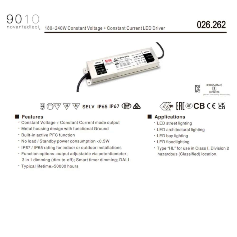 Alimentation pour art. 8917, 026.262 Belfiore 9010