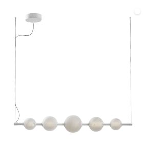 Lampadario led Promoingross STICK S120 WH 5055LM LED dimmerabile alluminio vetro alabastrato