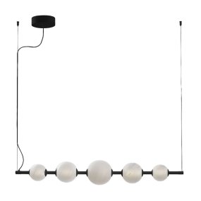 Lampadario led Promoingross STICK S120 NE 5055LM LED dimmerabile alluminio vetro alabastrato