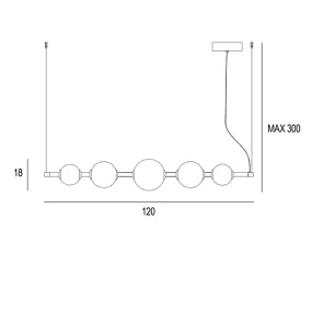 Lampadario led Promoingross STICK S120 WH